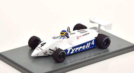 Tyrrell 011 GPキャラミ南アフリカ Borgudd 1982/ Spark 1/43 ミニカー
