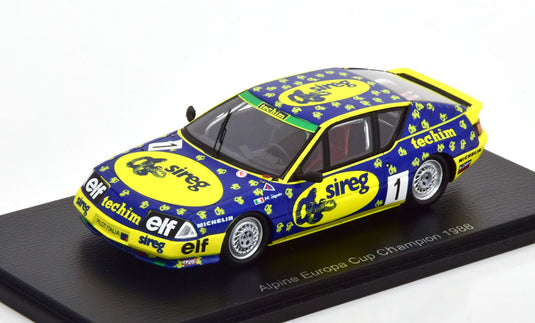 Alpine V6 ターボ ヨーロッパカップチャンピオン Sigala 1988/ Spark 1/43 ミニカー