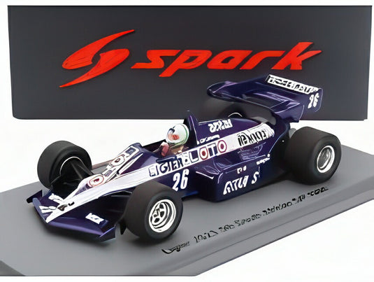 LIGIER F1 JS23 N 26 南アフリカGP 1984 アンドレア・デ・チェザリス ブラック ホワイト/Spark 1/43ミニカー