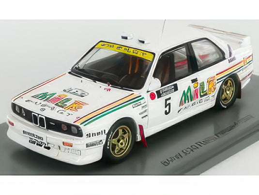 BMW 3SERIES M3 (E30) N 5 RALLY 1000 LAKES 1988 A.VATANEN B.BERGLUND WHITE/SPARK-MODEL 1/43ミニカー