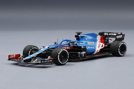 Alpine A521 14号車 カタールGP 2021 3位 Fernando Alonso 3位ボード＆ピットボード付/ Spark 1/43 ミニカー