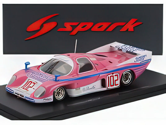 RONDEAU  M379C 3.0L V8 TEAM BLANCHET LACATOP N 102 24h LE MANS 1986 LUCIEN ROSSIAUD  BRUNO SOTTY  NOEL DEL BELLO  PINK WHITE/Spark 1/43ミニカー