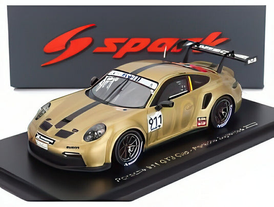 PORSCHE 911 992 GT3 CUP TEAM PORSCHE MOTORSPORT N 911 PORSCHE SUPERCUP SEASON 2023 ティモ グロック ゴールド ブラック/ Spark 1/43 ミニカー