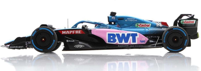 Alpine A522 14号車 BWT Alpine F1 Team モナコGP 2022 7位 Fernando Alonso/ Spark 1/43 ミニカー