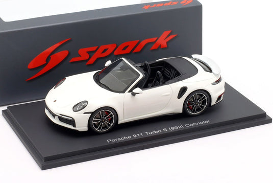 Porscheポルシェ 911 992 Turbo S カブリオレ 2021 ホワイト / Spark 1/43 ミニカー