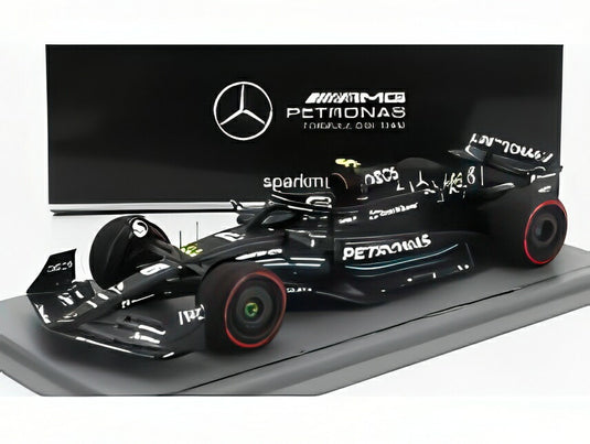 メルセデス GP F1 W14 チーム メルセデス AMG ペトロナス フォーミュラワン N 44 2位 スペインGP 2023 ルイス ハミルトン マットブラック/ Spark 1/43 ミニカー