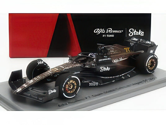 ALFA ROMEO F1 C43 TEAM STAKE N 77 LAS VEGAS USA GP 2023 VALTTERI BOTTAS BLACK BROWN/SPARK-MODEL 1/43ミニカー