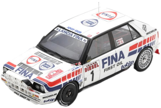 Lancia Delta Hf Integrale 16V Fina (Night Version) 1 ウィナー Rally Sanremo 1991 D Auriol B Occelli White Red Blue S9008/ Spark 1/43 ミニカー