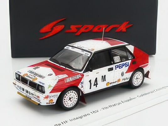 LANCIA デルタ HF インテグラーレ 16V テルデチーム 14号車 1991年コスタ・ブラバラリー ドライバー:ルイス・マンソン/アレックス・ロマーニ ホワイト/レッド/SPARK 1/43ミニカー