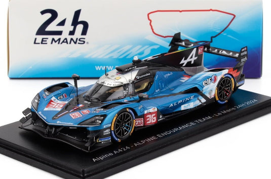 【予約】ALPINE A424 V634 3 4L V6 TURBO チーム ALPINE ENDURANCE 36号車 2024年 ルマン24時間 M.SCHUMACHER N.LAPIERRE M.VAXIVIERE ブルー/ブラック/ホワイト/ Spark 1/43 ミニカー
