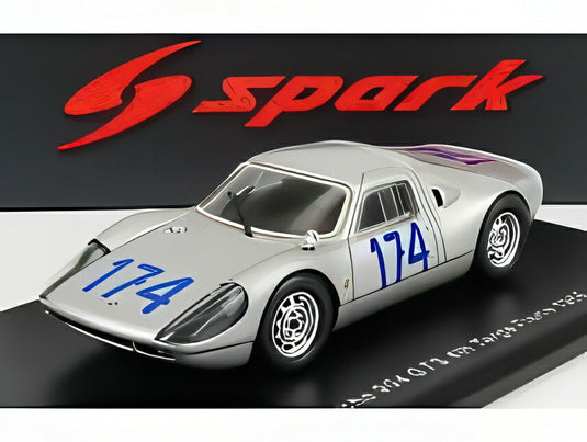PORSCHE 904 GTS N 174 J.ボニエ G.ヒル 4位 タルガ フローリオ 1965 シルバー/ Spark 1/43 ミニカー