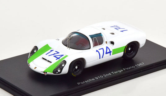 Porsche 910 No.174 タルガフローリオ Cella/Biscaldi 1967/ Spark 1/43 ミニカー