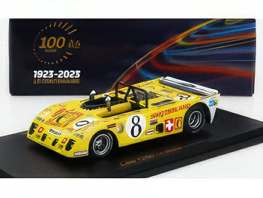 LOLA T280 コスワース DFV 3.0L V8 エキュリー・ボニエチーム 8号車 1972年ルマン24時間レース ドライバー:J.ボニエ/G.ラルース/G.ヴァン・レネップ イエロー/SPARK 1/43ミニカー