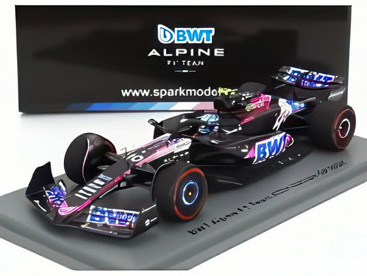 ALPINE F1 A524 TEAM BWT ALPINE N 10 バーレーンGP 2024 ピエール ガスリー ブラック ブルー ピンク/ Spark 1/43 ミニカー