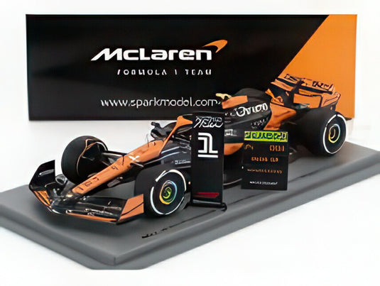 McLAREN F1 MCL38 チーム マクラーレン N 4 優勝 マイアミGP 2024 初F1優勝 ランド・ノリス オレンジ ブラック/ Spark 1/43 ミニカー