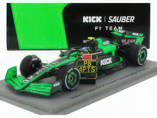 SAUBER F1 C44 チーム STAKE KICK N 24 8位 カタールGP 2024 周冠宇 グリーン ブラック/ Spark 1/43 ミニカー