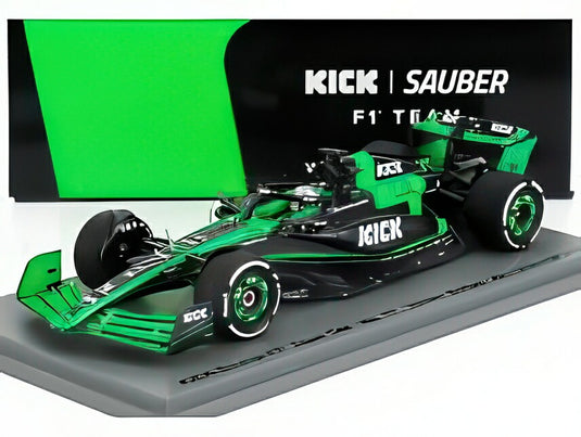 SAUBER F1 C44 TEAM STAKE KICK N77 2024年 アブダビGP V.ボッタス グリーン/ブラック/ Spark 1/43 ミニカー