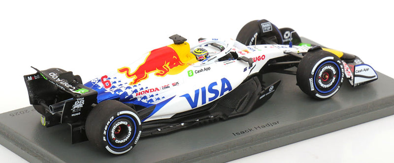 ギャラリービューアに画像をロードする, Visa Cash App RBビザキャッシュアップRB No.6 2025 8位 日本GP アイザックハジャール ピットボード付 /Sparkスパーク 1/43 レジンミニカー
