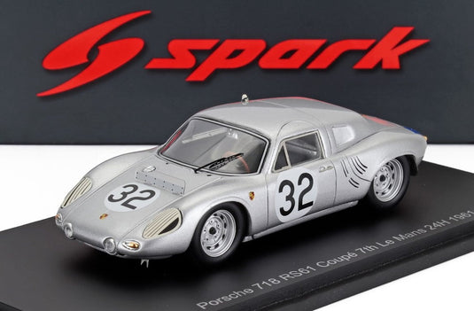 【予約】PORSCHE RS61 N32 ルマン24時間 1961 エドガーバルト ハンスヘルマン シルバー/ Spark 1/43 ミニカー
