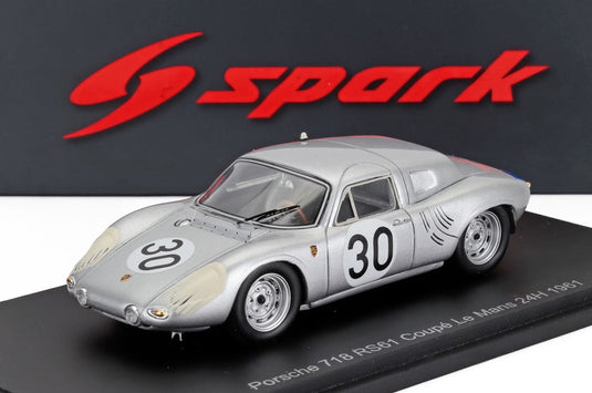 【予約】PORSCHE RS61 N30 ルマン24時間 1961 ヨアヒムボニエ ダングーニー シルバー/ Spark 1/43 ミニカー