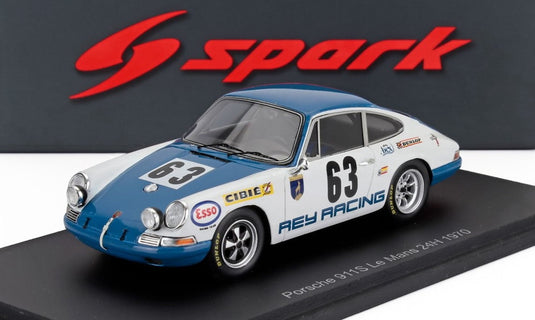 PORSCHE 911S N63 ルマン24時間 1970 ジャックレー ベルナールシュネヴィエール ホワイトグリーン/ Spark 1/43 ミニカー