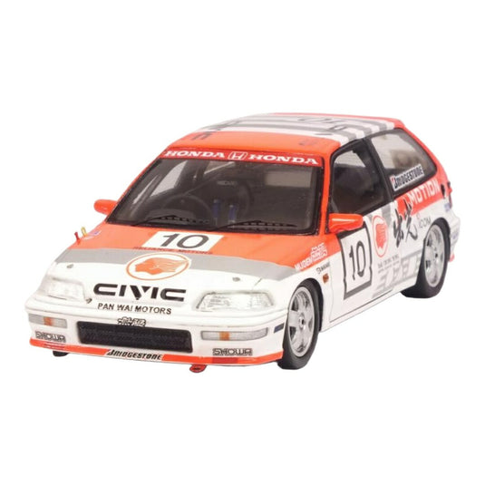 Hondaホンダ Civicシビック EF9 No.10 1990 マカオギアレース グループA優勝車 中子修 ホワイト/オレンジ / SPARK MODEL 1/43 ミニカー