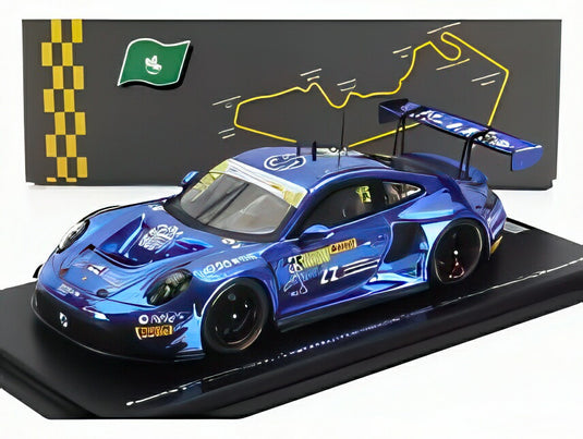 PORSCHE 911 992 GT3 R TEAM ルアンゾー N 15 FIA GTワールドカップ マカオ 2023 アレッシオ・ピカリエッロ ブルー/Spark 1/43ミニカー 300台限定