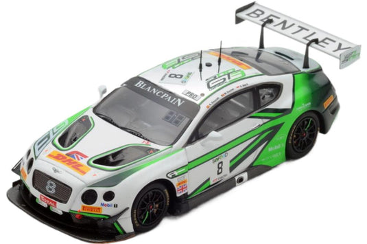 Bentley Continental Gt3 チーム MSport 8 24H スパ 2017 M Soulet V Abril A Soucek White Green SB139/ Spark 1/43 ミニカー