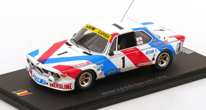 BMW 3.0 CSI E9 No 1 スパ24時間 1975 Peltier/Demol 400台限定/ Spark 1/43 ミニカー
