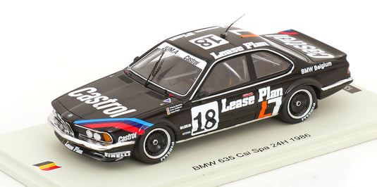 BMW 635 CSI E24 No 18 24h スパ 1986 Boutsen Heyer Calderari / Spark 1/43 ミニカー