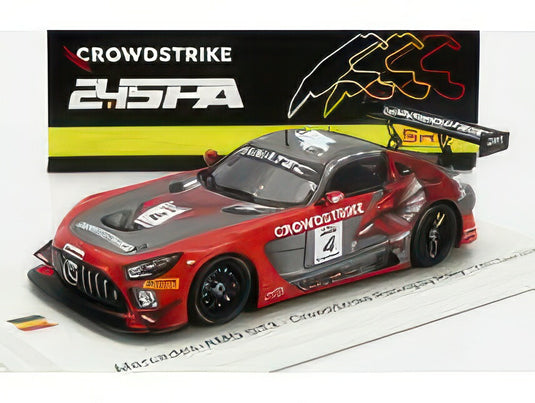 MERCEDES BENZ AMG GT3 TEAM CROWDSTRIKE RACING N 4 24h SPA 2023 G.KURTZ I.JAMES C.BRAUN F.FRAGA RED BLACK/SPARK-MODEL 1/43ミニカー