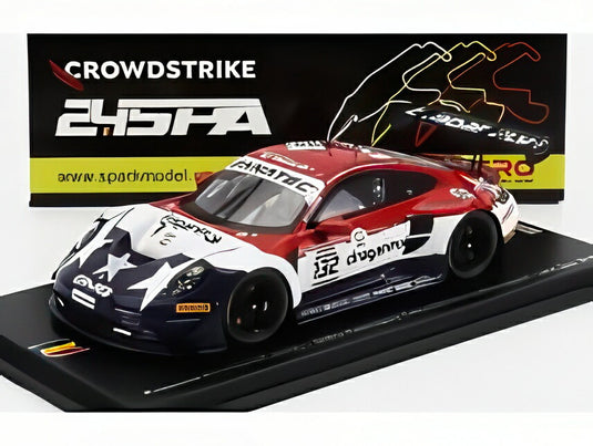 ポルシェ - 911 992 GT3 R チーム GMGレーシング No.132 2023年 スパ24時間 K.ワディントン - J.ソフロナス - P.ロング - J.ブリーケモレン - レッド ホワイト ブルー/ Spark 1/43 300台限定ミニカー