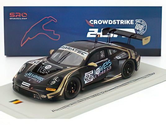 PORSCHE 911 992 GT3 R 4.2L チーム シューマッハ CLRT N 22 スパ24時間 2024 アイハンジャン・ギュベン ラウリン・ハインリッヒ ドリアン・ボッコラッチ ブラック ゴールド/ Spark 1/43 ミニカー