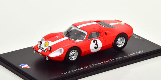 Porsche 904 カレラ GTS No.3 ラリーデルートデュノール Dumouseau/Roques 1967 限定300個/ Spark 1/43 ミニカー