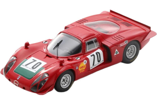 Alfa Romeo 33 2 70 ウィナー Ronde Cevenole 1969 I Giunti Red SF175/ Spark 1/43 ミニカー