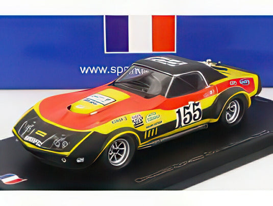CHEVROLET CORVETTE C3 N 155 ツール・ド・フランス 1970 H.グレデール J.C.ペラモン レッド イエロー ブラック/ Spark 1/43 ミニカー