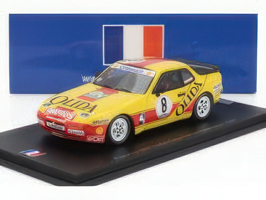 PORSCHE 944 ターボ N 8 カップチャンピオン フランス 1988 アンドレ・ブルドン イエロー レッド/ Spark 1/43 400台限定ミニカー