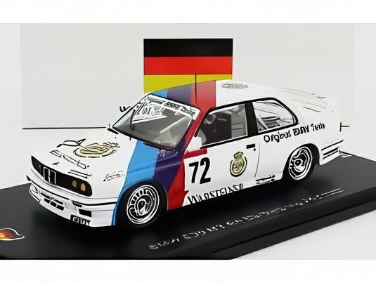 BMW - 3シリーズM3（E30）チームBMWモータースポーツ N72 ニュルブルクリンク24時間1987 ディーター・クエスター - マルクス・エストライヒ - ウィンフリート・フォークト - ホワイトブルーレッド  / Spark 1/43 300台限定ミニカー