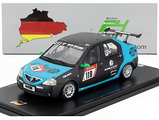 DACIA ローガン SWIFTWING.DE N118 2021年 ニュルブルクリンク24時間 O.クリーゼ他 ブラック/ブルー/ Spark 1/43 300台限定ミニカー