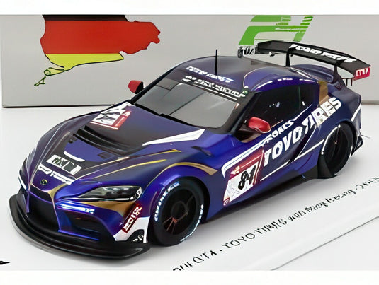 TOYOTA スープラ GR チーム トーヨータイヤ N 84 L.D.アーノルド J.ワルドウ T.ヴァスケス ガルシア ニュルブルクリンク 2022 ブルーメタリック ブラック/ Spark 1/43 500台限定ミニカー