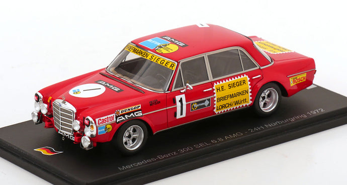 メルセデス 300 SEL 6.8 AMG No 1 ニュルブルクリンク24時間 1972 Heyer/Betzler/ Spark 1/43 ミニカー