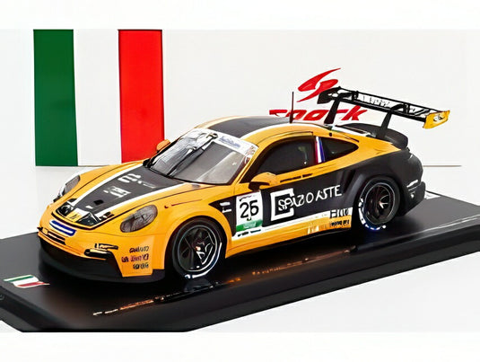 ポルシェ - 911 992 GT3カップ N25 ポルシェカレラカップイタリア2023チャンピオン ラリー・テンフォールデ - オレンジブラック  / Spark 1/43 300台限定ミニカー
