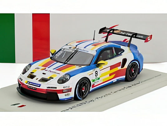 【予約】PORSCHE 911 992 GT3 No.8 PORSCHE CARRERA CUP ITALY 2024 K.MASTERS ホワイト/ブルー/レッド/ Spark 1/43 ミニカー