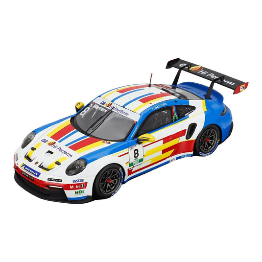 【予約】 PORSCHE- 911 992 GT3 N 8 PORSCHE CARRERA CUP ITALY CHAMPION 2025 KAEGAN MASTERS - WHITE BLUE