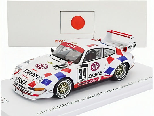 ポルシェ - 911 993 GT2 チーム STP タイサン No.34 ラウンド6優勝 GT1 JGTC 1995 土屋圭市 - 鈴木恵一 - ホワイト ブルー レッド/ Spark 1/43 ミニカー