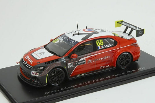 Citroen C-Elys?e WTCC 68号車 日本R2 2016 優勝 Yvan Muller/ Spark 1/43 ミニカー