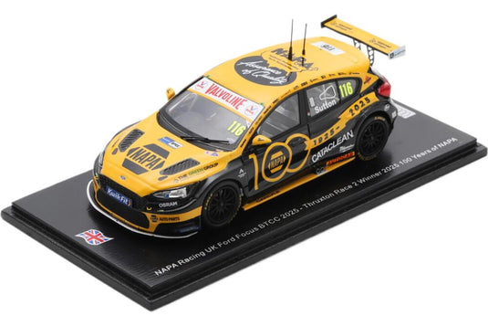 Ford England Focus チーム Napa Racing Uk 116 Brands Hatch Indy Btcc 2025 Ashley Sutton UK027/ Spark 1/43 ミニカー