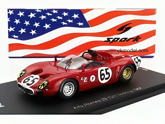 ALFA ROMEO 33 スパイダー アウトデルタ N 65 A.D.アダミッチ T.ゼコリ セブリング 1967 レッド/ Spark 1/43 300台限定ミニカー