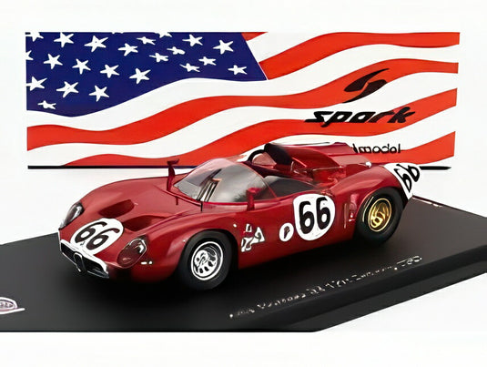 ALFA ROMEO 33 スパイダー アウトデルタ N 66 R.ブッシネッロ N.ギャリ セブリング 1967 レッド/ Spark 1/43 300台限定ミニカー
