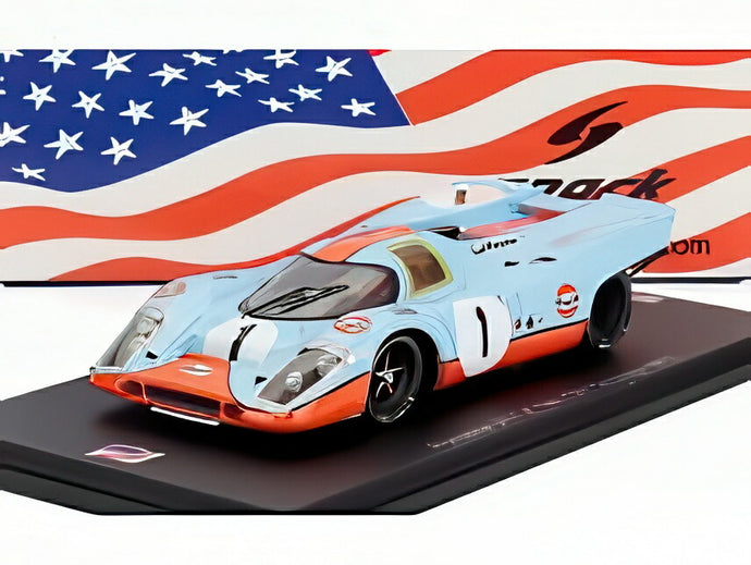 PORSCHE 917K No.1 セブリング12時間 1971 J.SIFFERT/D.BELL ライトブルー/オレンジ/ Spark 1/43 300台限定ミニカー